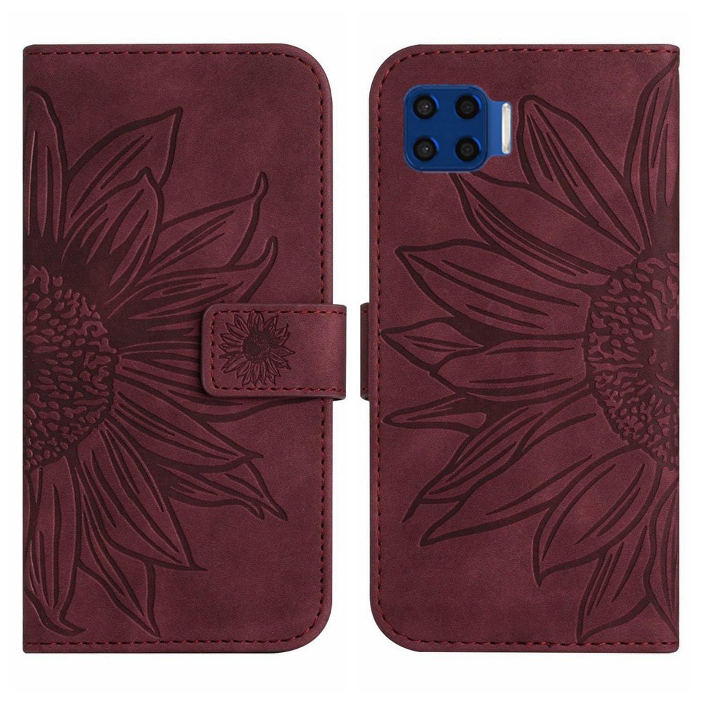 Rfvzubemok Flip Case for Motorola Moto G 5G Plus 5G, Brown