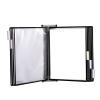 A4 Wall-Mounted Document Holder, Black PVC, Double-Sided Display with 20 Pages view 1