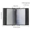 A4 Wall-Mounted Document Holder, Black PVC, Double-Sided Display with 20 Pages view 2