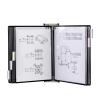 A4 Wall-Mounted Document Holder, Black PVC, Double-Sided Display with 20 Pages view 3
