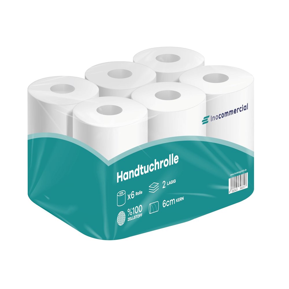 Inoverse Paper Towel Rolls, 24 Rolls, 23 x 18 cm, 2-Ply