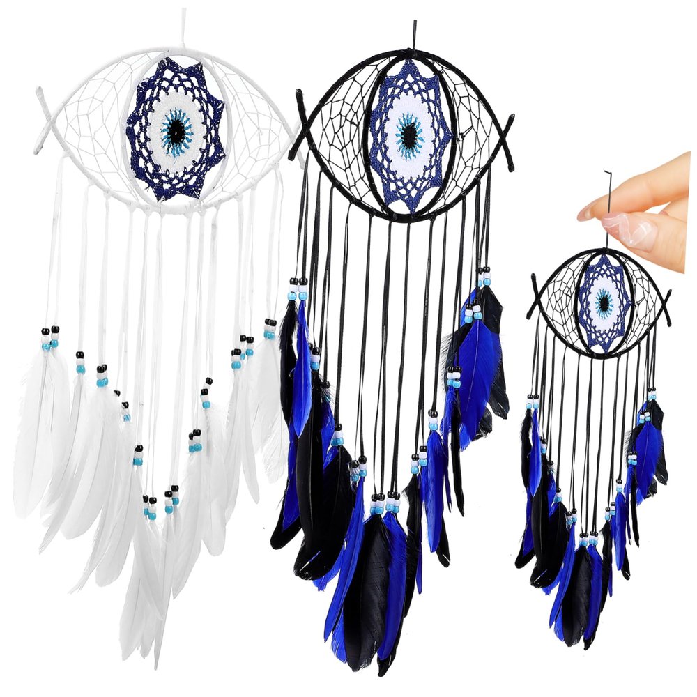 2-Piece Evil Eye Dreamcatcher Wall Hanging