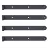 Alberts 839208 Ovado Strap Hinge, Galvanized, Graphite Gray Plastic-Coated, 600 x 40 mm, 4-Pack view 1