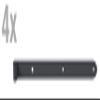 Alberts 839208 Ovado Strap Hinge, Galvanized, Graphite Gray Plastic-Coated, 600 x 40 mm, 4-Pack view 3