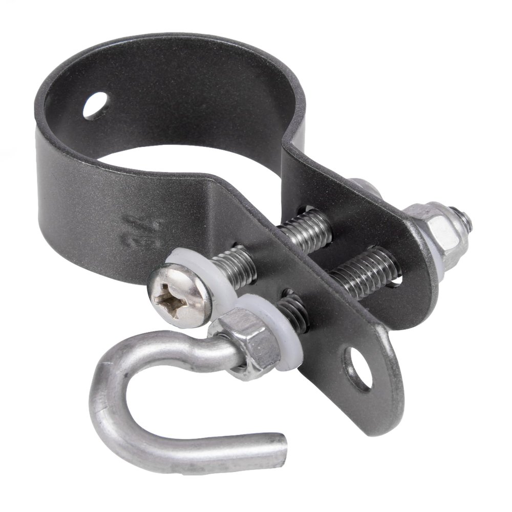 Alberts 832292 Clamp for Mesh Tension Bars, Galvanized, Anthracite Metallic, 34 mm, 10-Piece Set