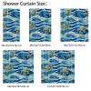 Eslifey Long Shower Curtain Set, 36 x 72.4 in, Blue Wave Stripes and Sea Turtle Pattern, 9 Hooks view 4