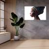 GP TONER Canvas Painting for Office and Home Decor, Black Posing Woman's Face, 120 x 80 cm view 3