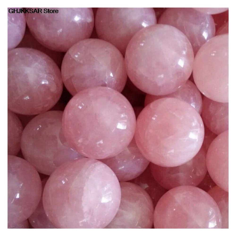 MCQWOMFQAK Pink Rose Quartz Gemstone Sphere, Fortune-Telling Ball Collection, Wedding Décor, Natural Xiaguolingsm