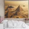 Kaiyun Egyptian Pyramids UFO Tapestry Wall Hanging, Landscape Wall Art, 180 x 230 cm view 4