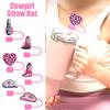 Cowgirl Straw Covers for Stanley Cups, 10 mm, Reusable Silicone, 6-Pack view 4