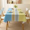 Viusneun Waterproof Tablecloth, Rectangular Stain-Resistant Wipeable Table Cover for Party, Garden & Balcony (C, 90 x 90 cm) view 2