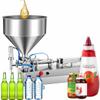 GJBMXSM Pneumatic Liquid Filling Machine, Semi-Automatic Paste Filler, Dual-Purpose Horizontal Paste and Liquid Filler, 35 L Mixing Hopper, 5–40 mL view 1