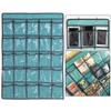 caralin Wall Organizer Chart with 25 Green Transparent Pockets for Classroom, Home, and Closet view 2