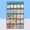 caralin Wall Organizer Chart with 25 Green Transparent Pockets for Classroom, Home, and Closet view 3