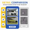 Ufgwhirl Waterproof Rectangular Sun Shade Sail 13 x 16 ft, Earthy Yellow, with Mounting Kit view 2