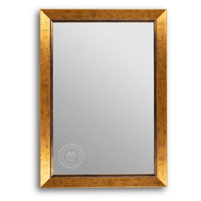 CLAMARO Sofia Antique Baroque Wall Mirror, 55 x 90 cm, Dark Brown, Wood Frame