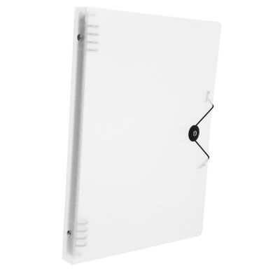 NUOBESTY A4 Transparent PP Ring Binder Cover, Refillable and Lightweight with Snap Button for Students and Office