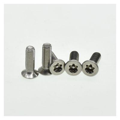 M3 M4 M5 M6 304 Stainless Steel Pin-In Torx Flat Countersunk Security Screws (30 mm, M5, 10 pcs)