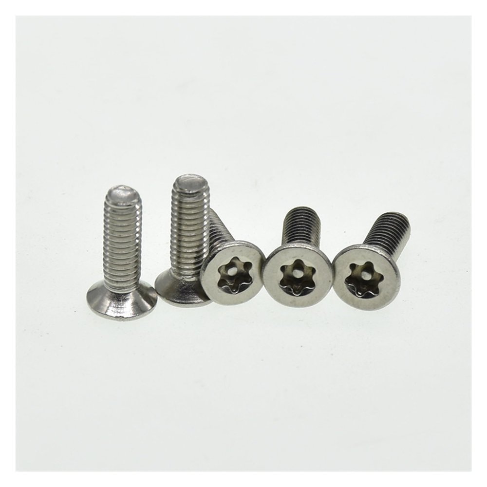 M3 M4 M5 M6 304 Stainless Steel Pin-In Torx Flat Countersunk Security Screws (30 mm, M5, 10 pcs)