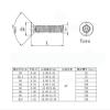 M3 M4 M5 M6 304 Stainless Steel Pin-In Torx Flat Countersunk Security Screws (30 mm, M5, 10 pcs) view 2