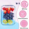 LXUDN Glass Food Storage Containers with Lids, 4 x 1,520 mL view 3