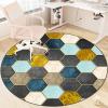 Round Floor Protection Mat for Carpet and Hard Floors, 110 cm view 1