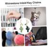 Cactus Rhinestone Keychains, 2 Pieces, for Keys and Bags view 3