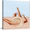 Framed Canvas Print "Poolside Girl," 46 x 31 cm view 1