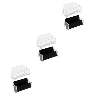 SEWACC 6-Piece Transparent Desktop Business Card Holders