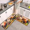 JWXCBIM Rooster Kitchen Rugs, Farmhouse Style, Sunflower Decor, Non-Slip, Absorbent and Washable, 17 x 30 in + 17 x 51 in view 2