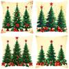 Christmas Linen Pillow Covers 16 x 16 in, Set of 4 view 1