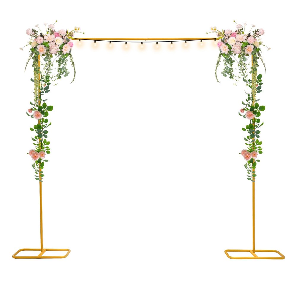 MINRS 2.0 x 2.1 m Gold Metal Wedding Arch