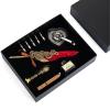 Handmade Feather Quill Calligraphy Pen (Wine Red) view 1