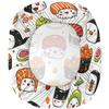Soft Breathable Fitted Sheet 180 x 200 cm, Kawaii Sushi Figures, 30 cm Deep, Microfiber, Multicolor view 4