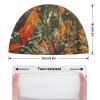 Orange Camo Swim Cap for Women and Men with Long Hair view 2
