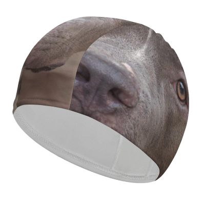 Fashionable Pit Bull Swim Cap for Women and Men, for Long Hair