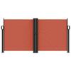 qohoio Retractable Side Awning, Balcony Sunshade and Privacy Screen, Terracotta Red, 120 x 1000 cm view 3