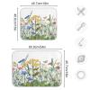 Ksajwzf Dish Drying Mat with Colorful Herbs and Flowers, 45.7 x 61 cm view 3