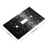 Glitter Light Switch Cover, Unbreakable 1-Gang Toggle Switch Wall Plate, Black/White, 11.4 x 7.1 cm view 2