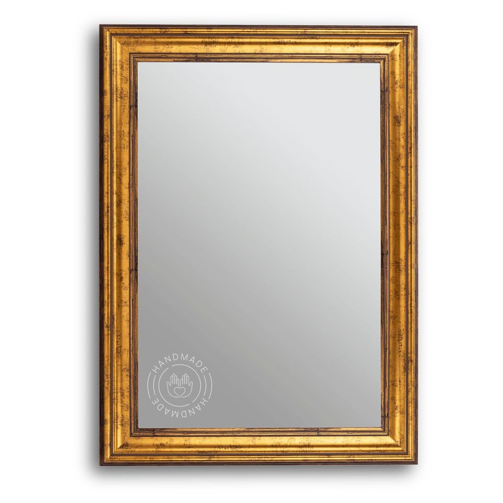 CLAMARO PRAG Baroque Wall Mirror, Antique Gold-Brown, 65 x 170 cm