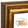 CLAMARO PRAG Baroque Wall Mirror, Antique Gold-Brown, 65 x 170 cm view 4