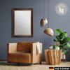 Clamaro PRAG Baroque Wall Mirror, Antique Brown/Gold, 65 x 95 cm, Wooden Frame view 2