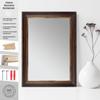 Clamaro PRAG Baroque Wall Mirror, Antique Brown/Gold, 65 x 95 cm, Wooden Frame view 3