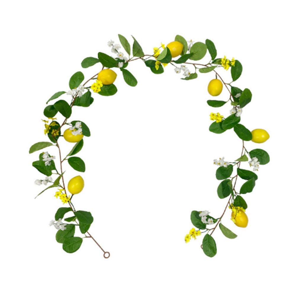 Hperu Hanging Greenery Lemon Berry Garland