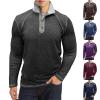 Men's 1/4-Zip Pullover Casual Polo Shirt view 2