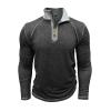 Men's 1/4-Zip Pullover Casual Polo Shirt view 3