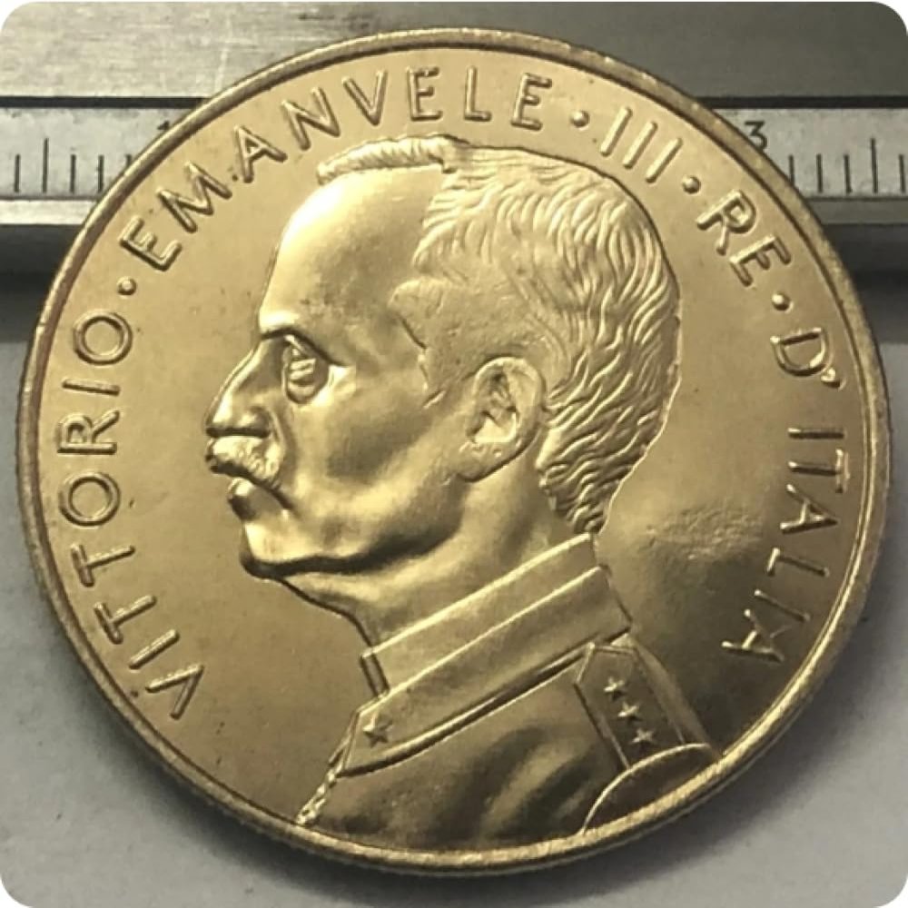 REZAJDUIE 1908 Italy Vittorio Emanuele III Commemorative Collectible Coin