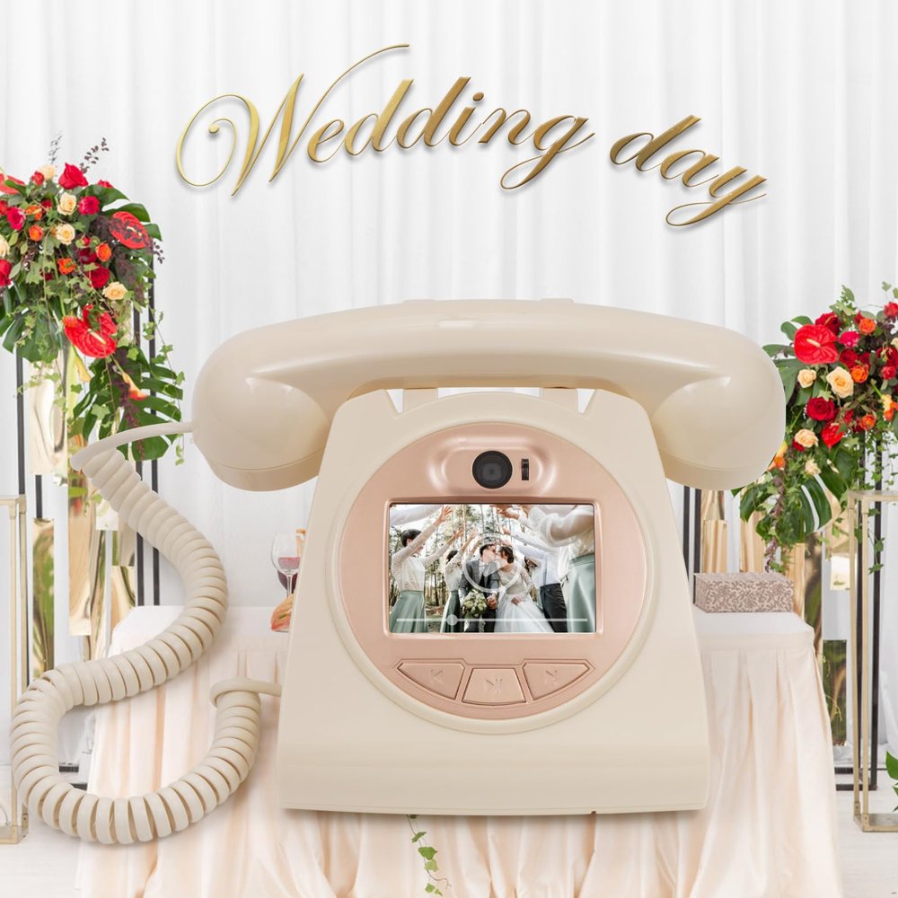 UKBW Video Guest Book Phone, 1080P HD Audio and Video Guest Book