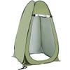 Portable Pop-Up Shower Tent, 190 cm, with Zippered Roof, Clothesline and Carrying Bag view 1