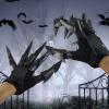 Creepy Skeleton Hand Gloves with Articulated Finger Claws view 4